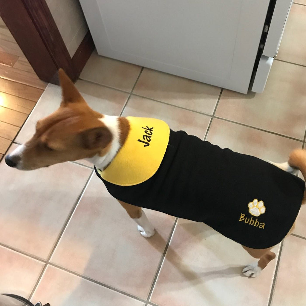 Embroidered Novelty Dog Coat with Embroidered Collar